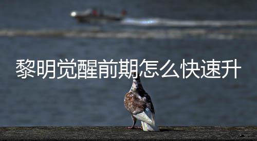 明觉黎明 黎觉醒级方前期怎么醒快法介升级速升绍快速